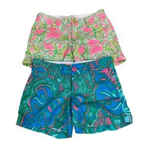 Lilly Pulitzer Women's Callahan Shorts Birds Floral Size 00 4" inseam